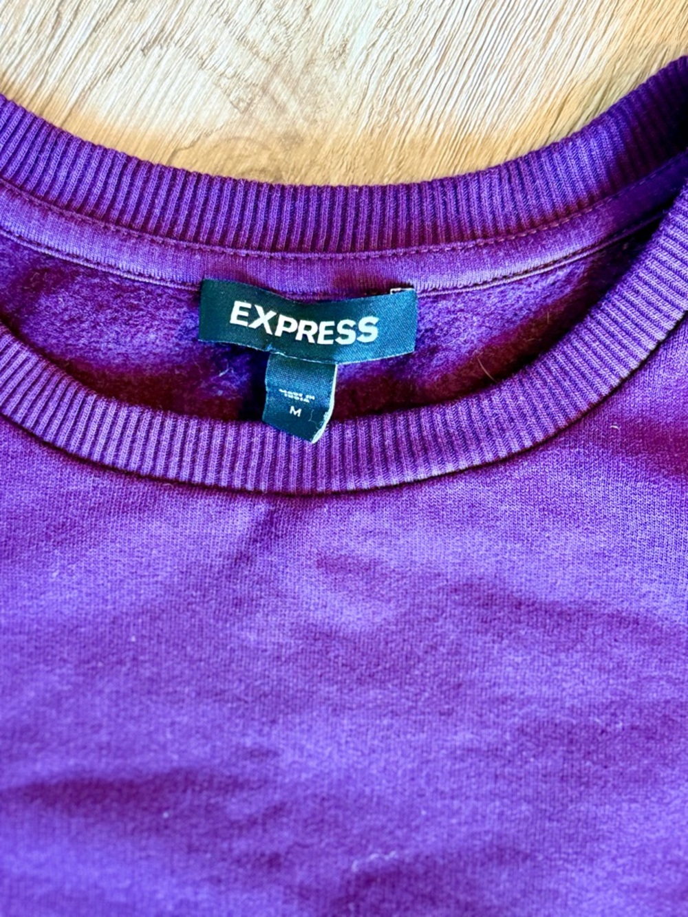 Express Deep Purple Crewneck Sweatshirt